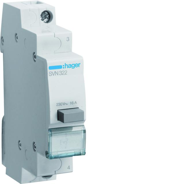 Przełącznik przyciskowy 1NC Ith=16A 230VAC SVN322 HAGER