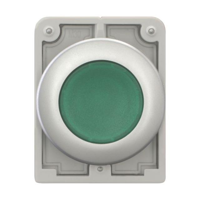 M30C-FDRL-G Przycisk podświetlany 30mm płaski bez samopowrotu zielony 182952 EATON