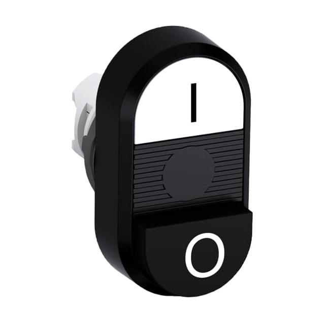 Przycisk podwójny, niepodświetlany I-0 czarne pole MPD17-11B