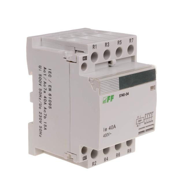 Stycznik modułowy montaż na szynie styki 4R 40A ST40-04 F&F