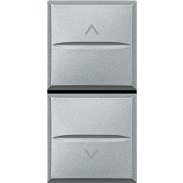 AXOLUTE -PRZYCISK PODWÓJNY Z BLOKADĄ 1 MODUŁ AXIAL ALUMINIUM, Bticino
