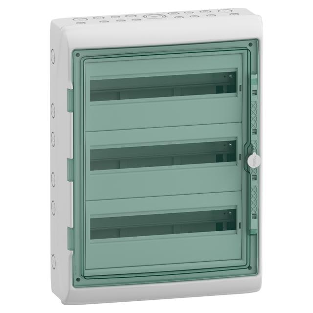 Rozdzielnica natynkowa 3x18 Mureva (dawna Kaedra) IP65 MRV-3-18-NT-T drzwi transparentne 13436 Schneider
