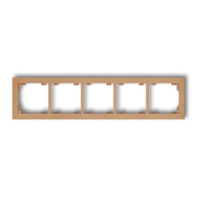 DECO Ramka pięciokrotna z tworzywa złoty metalik 8DR-5 KARLIK