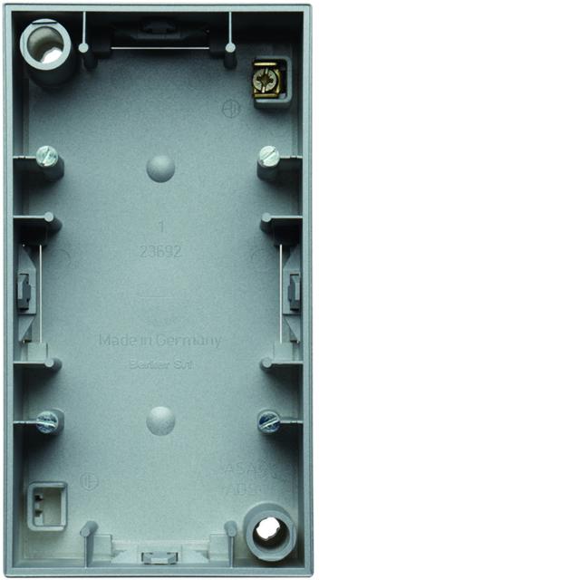 BERKER S.1 Puszka natynkowa podwójna aluminium mat 10429939 HAGER