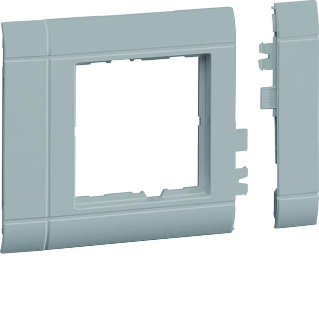 tehalit.WA Maskownica 80mm 1-krotna 50x50mm PC-ABS bezhalogenowy lakier alu GR0800BLAN HAGER