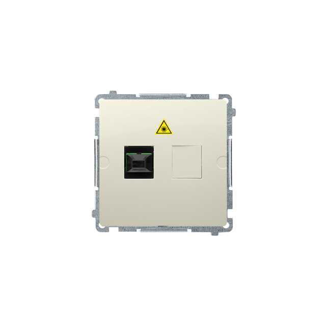 Simon Basic Gniazdo światłowodowe / optyczne pojedyncze SC/APC beż