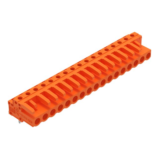 MCS-MIDI Classic gniazdo kątowe 17-bieg. pomarańczowe raster 5,08 mm /25szt./ WAGO
