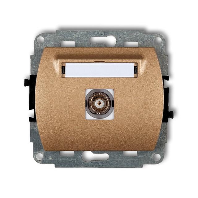 TREND Mechanizm gniazda pojedynczego BNC złoty metalik