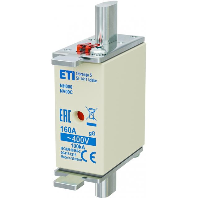 Wkładka topikowa NH zwłoczna KOMBI NH000 WT-00C gG 160A 400V 004181216 ETI