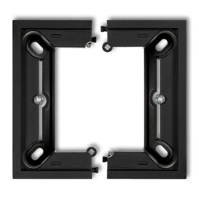 DECO / MINI Puszka natynkowa pojedyncza, składana DECO, MINI czarny mat 12DPU-1 KARLIK