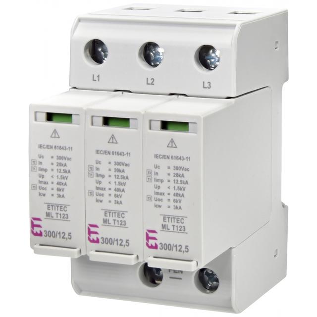 ETITEC ML T123 300/12,5 3+0 Ogranicznik przepięć T1, T2, T3 (B, C, D)