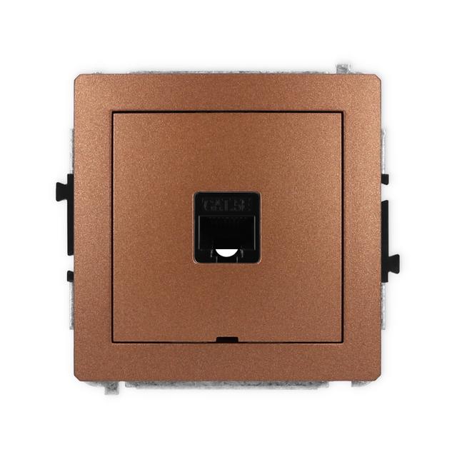 DECO Mechanizm gniazda komputerowego pojedynczego 1xRJ45, kat. 5e, 8-stykowy, bez pola opisowego brą