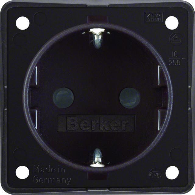 BERKER Integro Flow Gniazdo SCHUKO z podwyższoną ochroną styków brąz 947792501 HAGER
