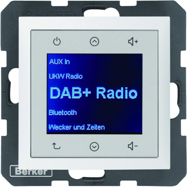 Berker B.Kwadrat/B.3/B.7 B.x Radio Touch podtynkowe DAB+ biały mat 29849909 HAGER