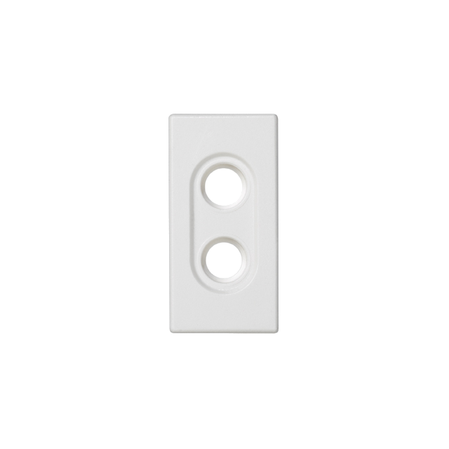 Simon Connect Płytka K45/2 złącz 2x RCA (CINCH) 225x45mm czysta biel