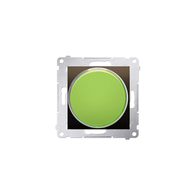 Simon 54 Sygnalizator świetlny LED – światło zielone 230V brąz mat