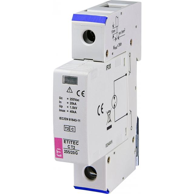 Ogranicznik przepięć T2 (C) - z iskiernikiem TEC C T2 255/20 G 002440413 ETI