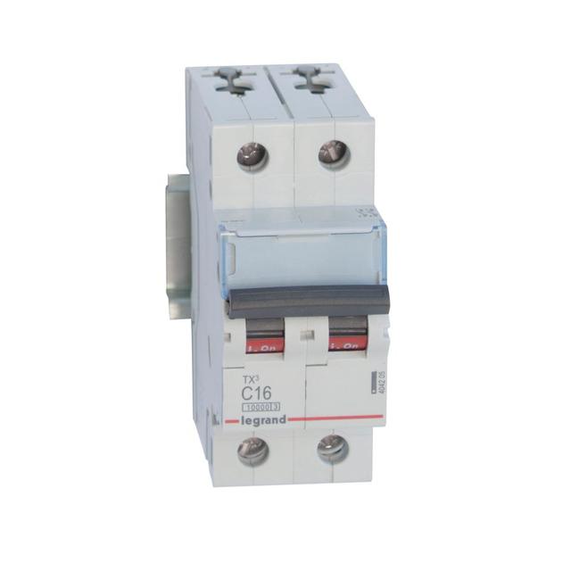 WYŁĄCZNIK NADPRĄDOWY S 312 2P C 16A 10000A SERII TX3, Legrand