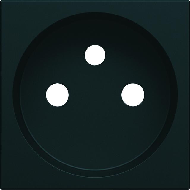 gallery Płytka czołowa do gniazda z uziemieniem 2P+E 2M czarny