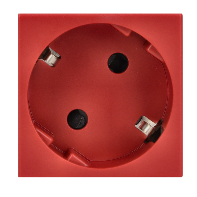Simon Connect Gniazdo K45 z schuko 16A/230V szybkozłączki czerwony K11/6 KONTAKT