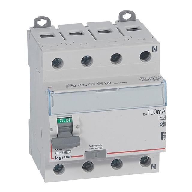 Wyłącznik Różnicowoprądowy P 304 4P 80A 100Ma Typ AC DX3 411715 LEGRAND