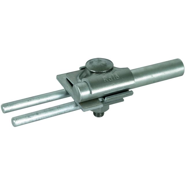 Zacisk FS do iglicy fi 16 mm i 2 drutów fi 8-10 mm, Al