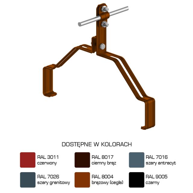 AN-151K/LA/-N Uchwyt gąsior.prof. Z-śruba WZÓR 15 H=10 cm /LA/