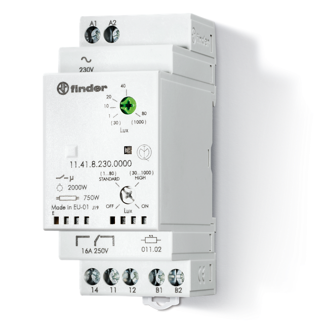 Modułowy przekaźnik zmierzchowy serii 11: 1P 16A 230V AC 11.41.8.230.0000POA /5szt./ FINDER