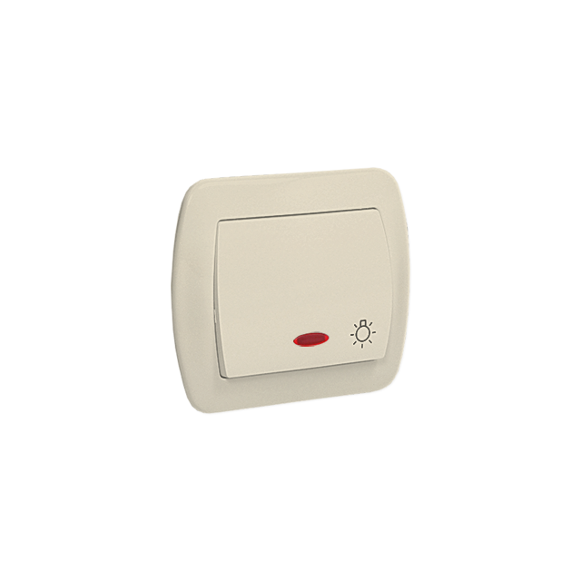 Simon Akord Przycisk światło z podświetleniem 10A z. śrub. beż