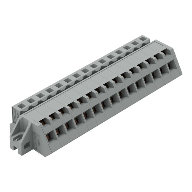 MCS-MIDI Classic gniazdo kątowe 15-bieg. szare raster 5 mm /25szt./ WAGO