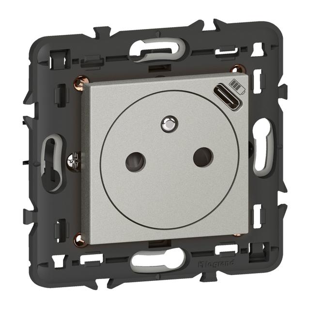 Mosaic - Gniazdo 2P+Z + Usb Typ C Z Ramką 079361L LEGRAND