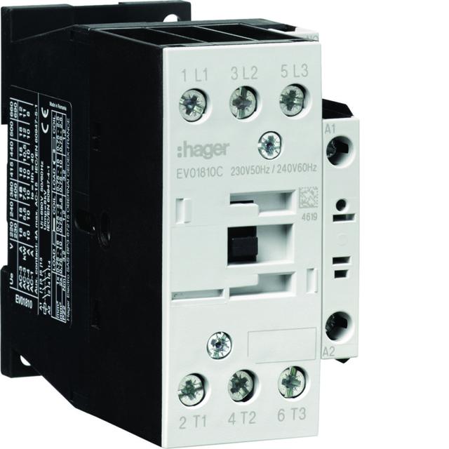 Stycznik mocy 3P +1 NO 18A 230 V 50 Hz/240 V 60 Hz
