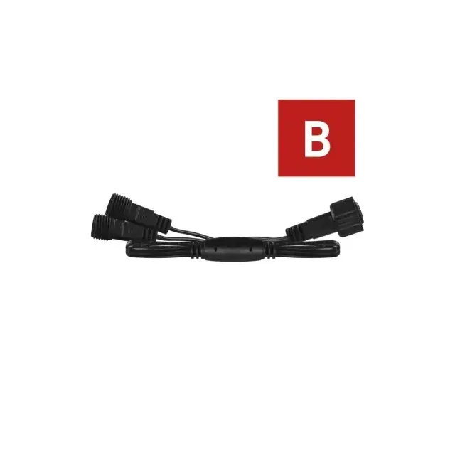 Oświetlenie łączone Standard - rozdzielacz 0,5m, czarny, IP44