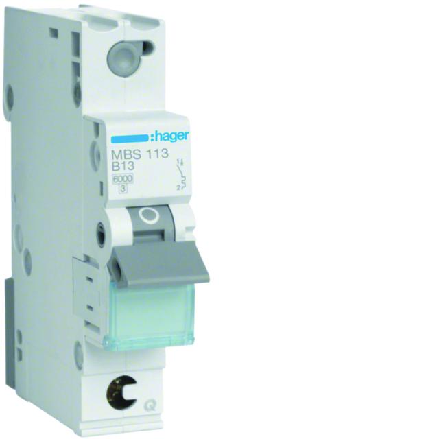 MCB Wyłącznik nadprądowy 6kA 1P B13A QuickConnect MBS113 HAGER