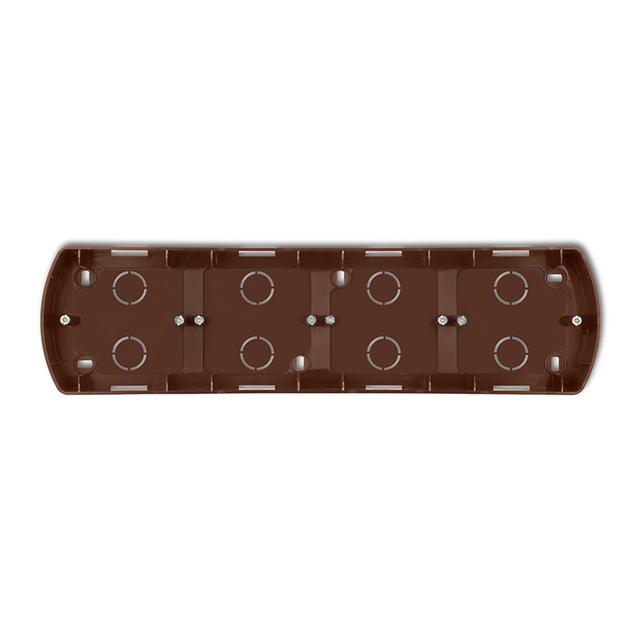 TREND Puszka montażowa pozioma poczwórna brązowy metalik