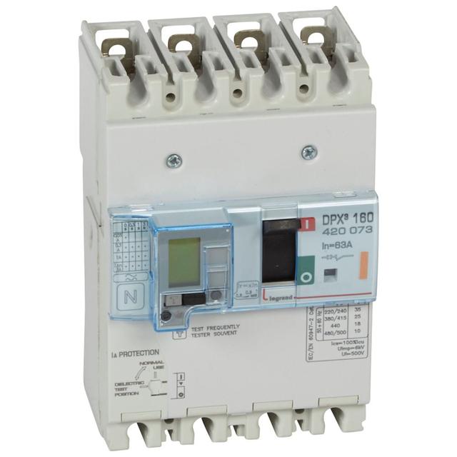 Wyłącznik DPX3 160 Z Zab. R-Pr. 4P 63A 25Ka 420073 LEGRAND