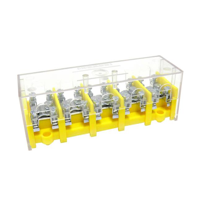 LZ5*25/10wyk.11P , Odgałęźnik instalacyjny 5-segmentowy (zacisk: 5x25mm2 - 5x4x10mm2)/ z pokrywą, ż SIMET