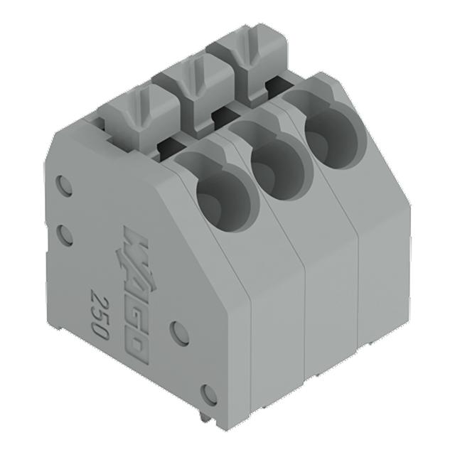 Listwa zaciskowa do płytek drukowanych 3-biegunowa szara raster 3,5mm /100szt./ 250-203 WAGO