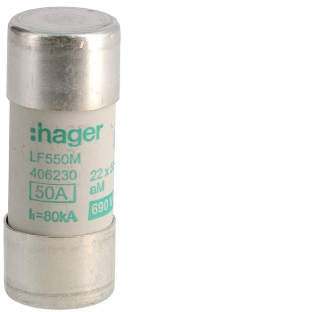 Wkładka bezpiecznikowa cylindryczna CH-22 22x58mm aM 50A 500VAC LF550M HAGER