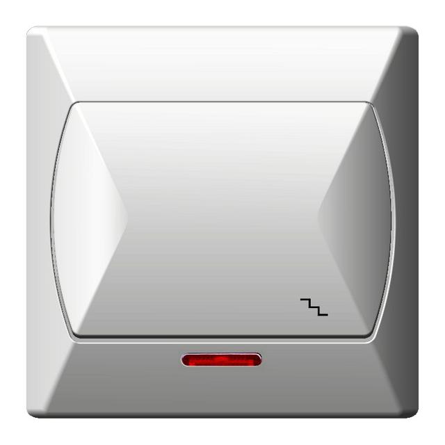 AKCENT Łącznik schodowy z podświetleniem pomarańczowym - kolor biały