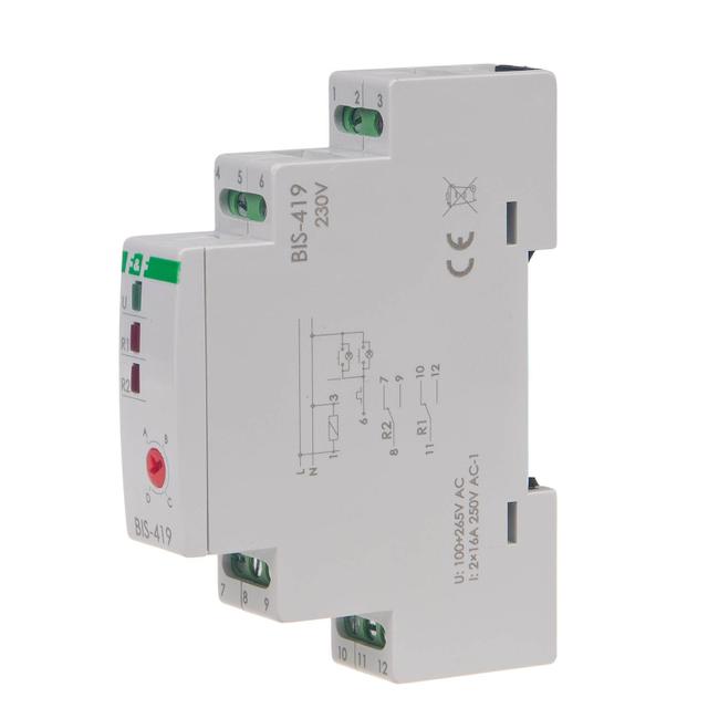 Przekaźnik bistabilny 4 funkcyjny DIN dwa obwody sterowania BIS-419 F&F