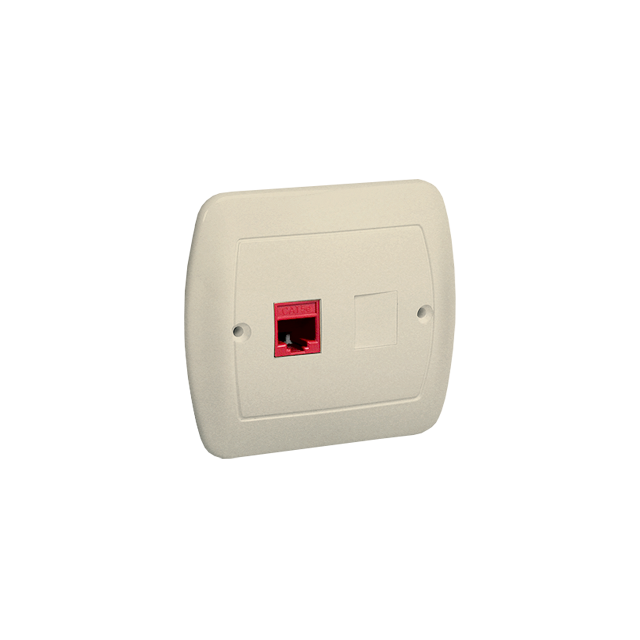Simon Akord Gniazdo komputerowe RJ45 pojedyncze kategoria 5e. Montaż do puszki na wkręty beż