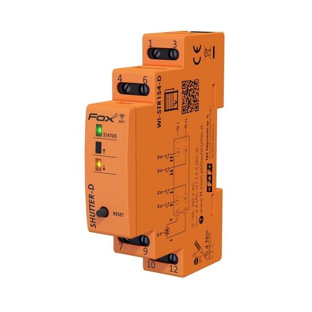 SHUTTER-D Sterownik do rolet WI-FI na szynę DIN 230 V obciążalność do 320 W WI-STR1S4-D F&F
