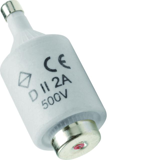 Wkładka bezpiecznikowa DII/E27 wyk.szybkie F (Bi-Wts) 2A 500VAC LE27F02 HAGER