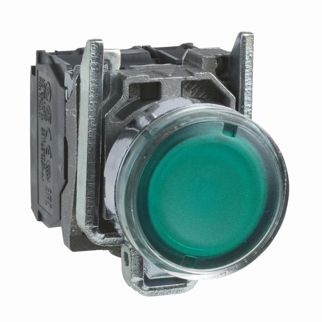 Harmony XB4 Przycisk płaski zielony z żarówką 250V XB4BW3365 Schneider