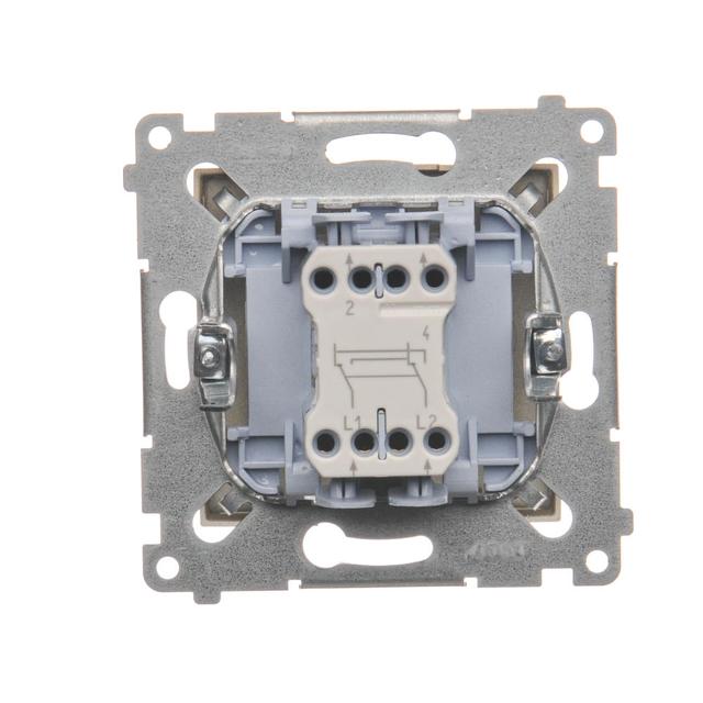Simon 54 Łącznik krzyżowy 10A 250V szybkozłączka złoty mat DW7.01/44 KONTAKT