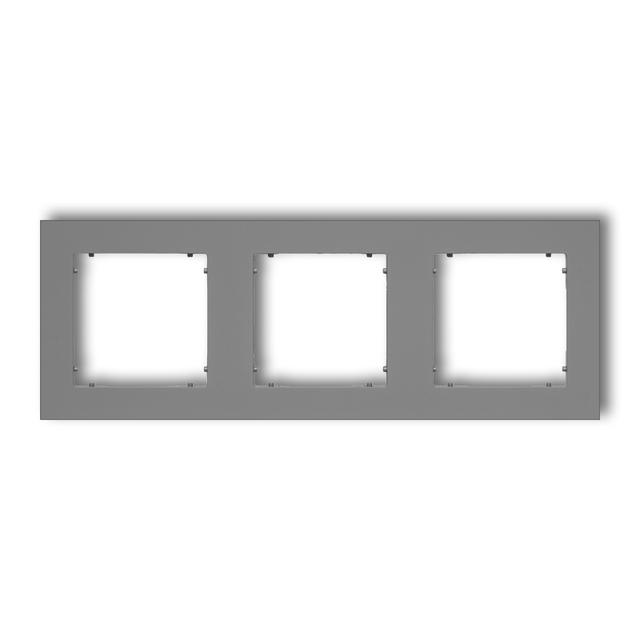 MINI Ramka uniwersalna potrójna z tworzywa szary mat
