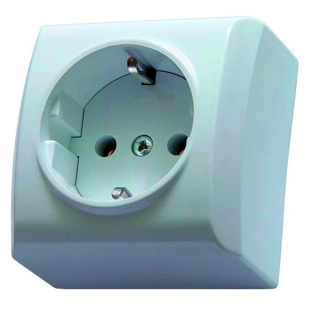 Gniazdko schuko 230V z zestawem montażowym EGN-1BS/00 001101368 ETI