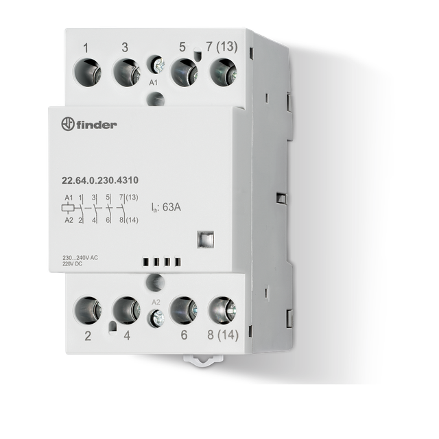 Stycznik instalacyjny serii 22: 4Z 63A 24V AC/DC 22.64.0.024.4310 /5szt./ FINDER