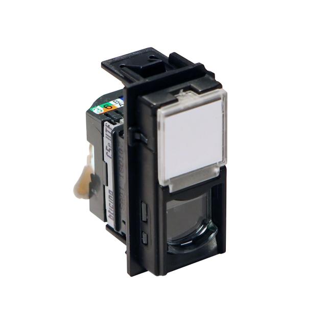 LIVING NOW - GNIAZDO RJ45 - UTP - KAT.5E - 1 MODUŁ - CZERŃ, Bticino